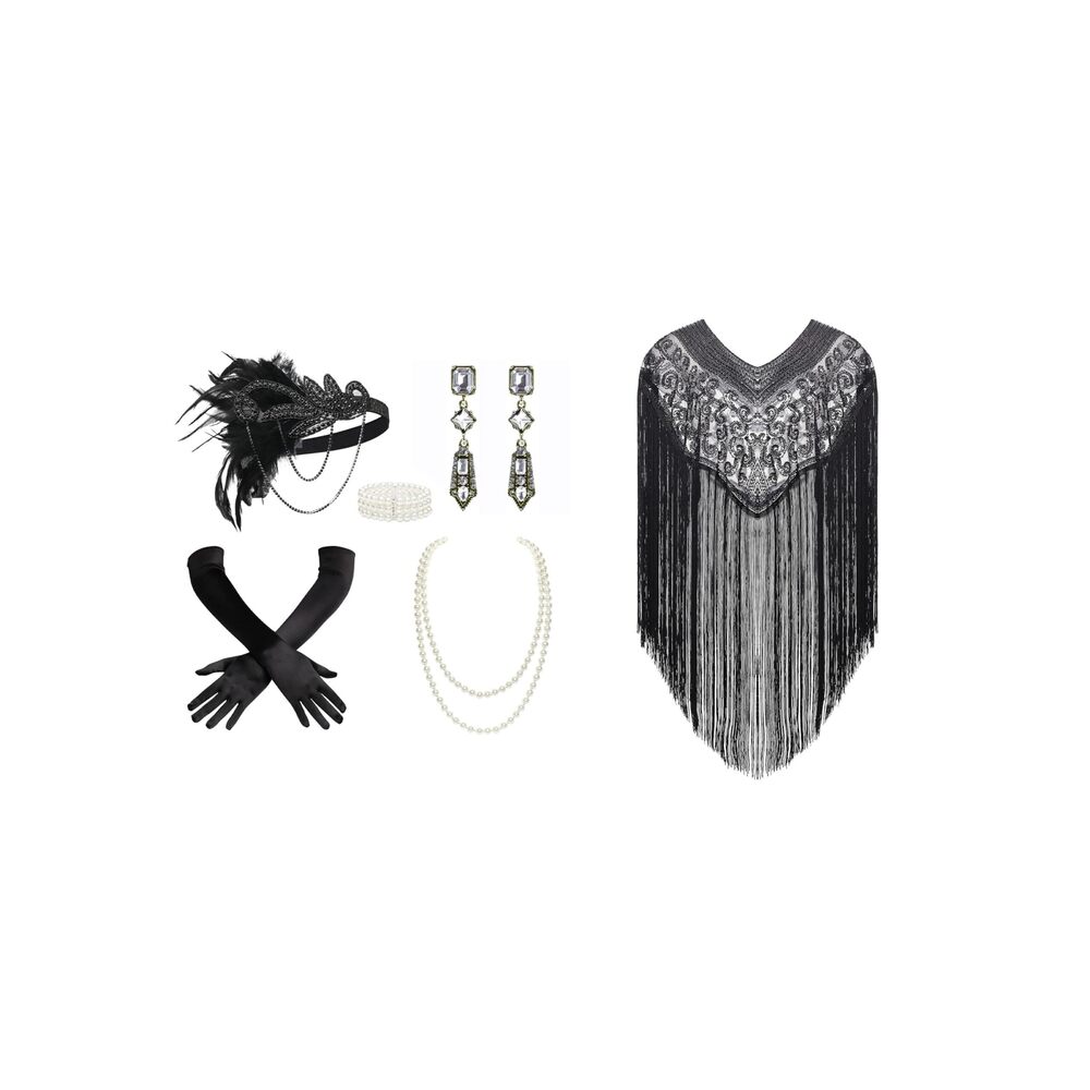 5524 1920s Accessoriess For Flapper Feather Headband Headpiece